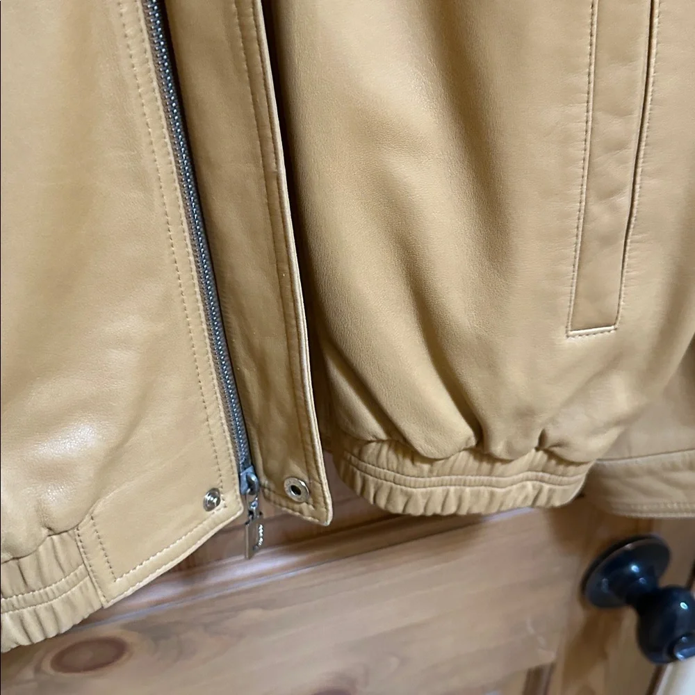 Bruno Magli Tan Leather Jacket - Picture 6 of 14